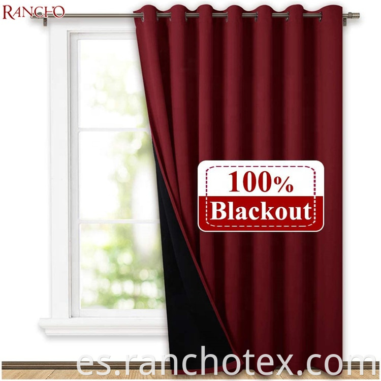 Precio de fábrica Good Private 100%Blackout Window Cortina Doble capas Black Out Cortinas para sala de estar